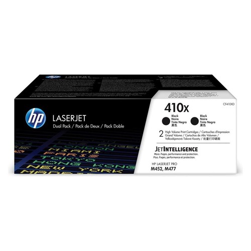 HP - Toner 410X, 6 500 pagina's, OEM CF410XD, zwart, pak van 2 stuks