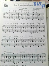 Noten Salon Tanz Orchester ALL MY LOVE (STERNENGOLD) & DIE SONNE VON MEXICO