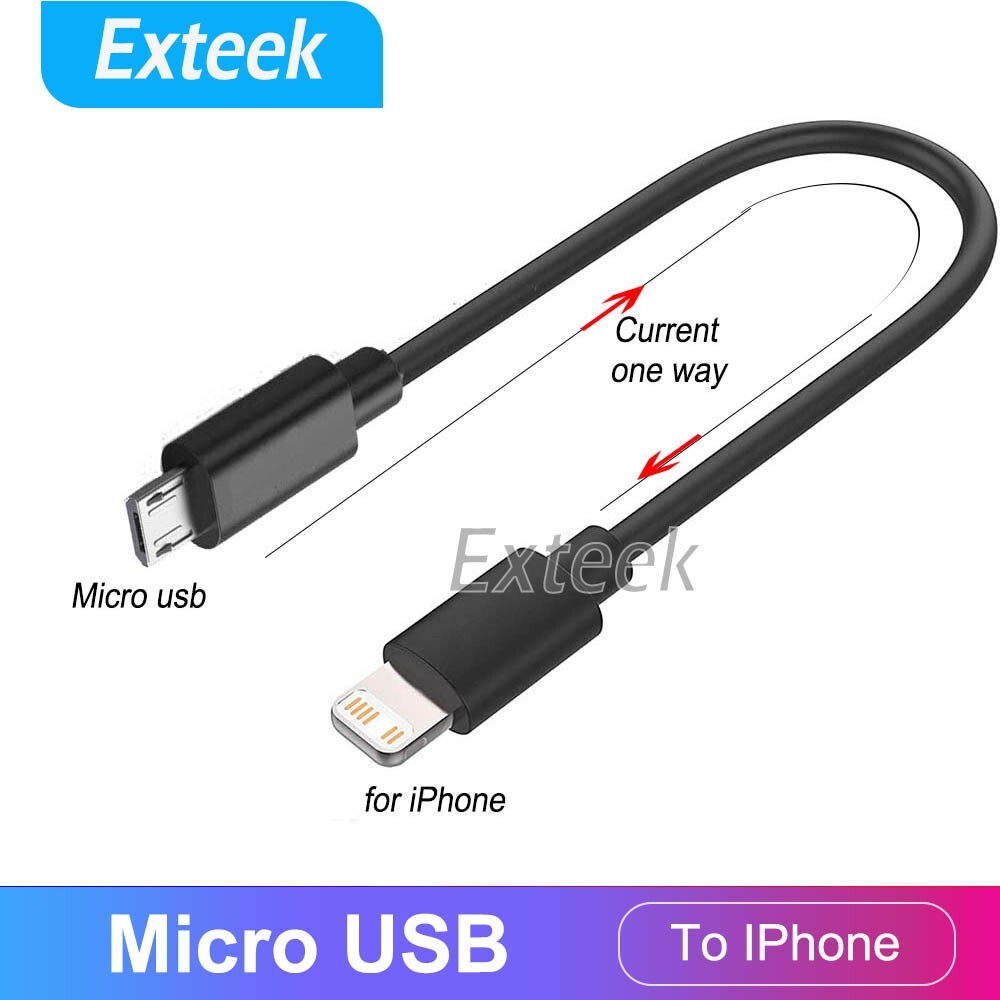 20cm Micro USB to iPhone For IPhone 11 X 6S SE iPad OTG