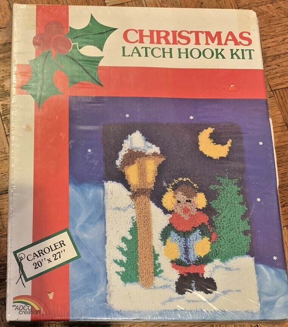 New Christmas Holiday Latch Hook Kit Caroler 20 x 27” Vintage 2020