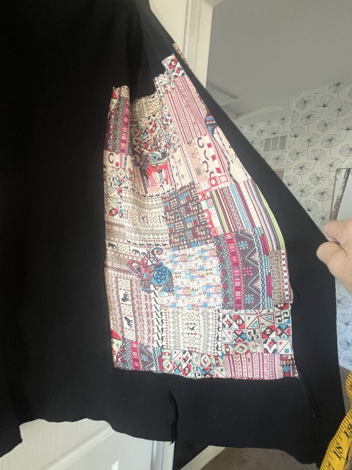 Boho Patchwork Long Cardigan Size M Multicolor Ta… - image 7