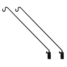 2 Pack Heavy Duty Adjustable Wall Mounted Hooks for Bird Feeders & Baskets
