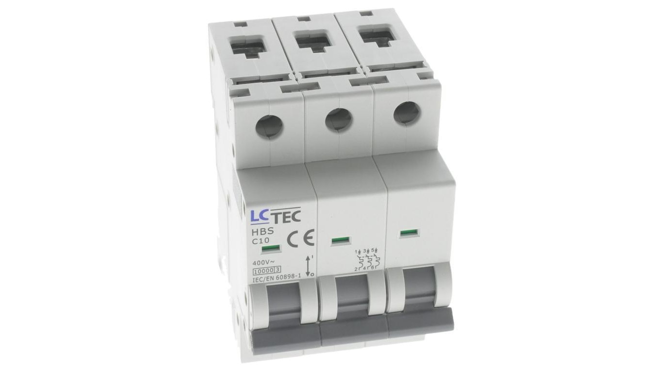 HBS 3P 3M 3F C 10A 10kA 497463 Overcurrent Switch
