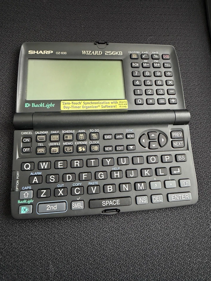 Calculadora organizadora Sharp OZ-630 Wizard 256KB probada funcionando Foto 3 de 3