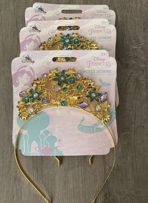 New Disney PRINCESS Jasmine gold Tiara Crown Costume Headband for kids