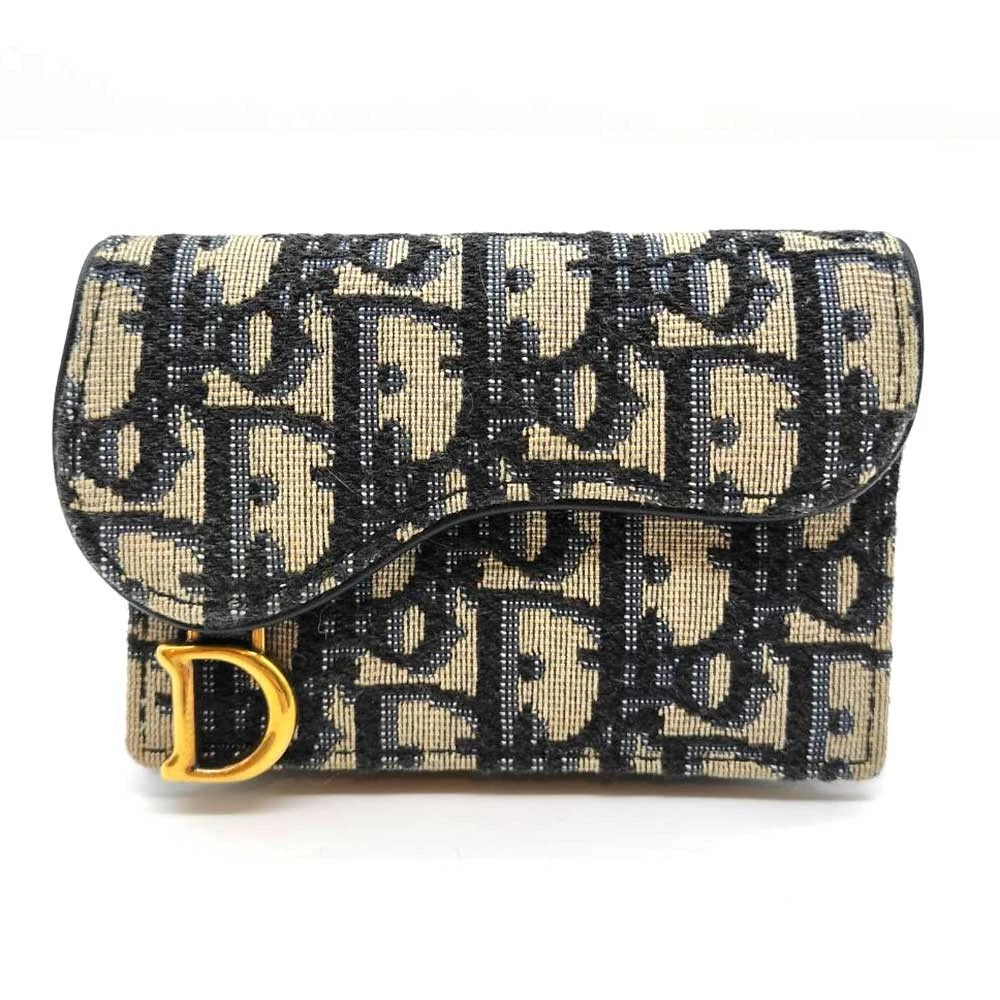 Dior — Christian Dior Oblique Saddle Card Case AB Rank Used