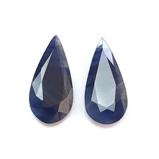 15.90cts Natural Untreated Blue Sapphire Gemstone Pear Faceted Cut 23*11mm 2pcs