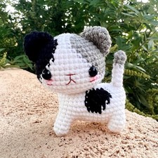 Handmade Amigurumi Crochet Kitty Cat Plushie Home Decor