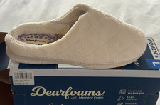 Dearfoams with Memory Foam Women's Slippers Size Large 9-10 NEW In Box 1847077