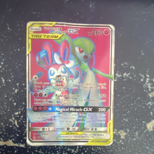 Pokemon Gardevoir & Sylveon GX Full Art Holo Ultra Rare 204/214 Unbroken Bonds