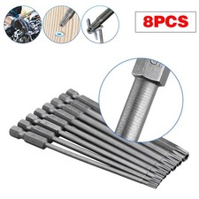8pcs T8-t40 Torx Screwdriver Bit Set Hex Security Magnetic Head 100mm Extra Long