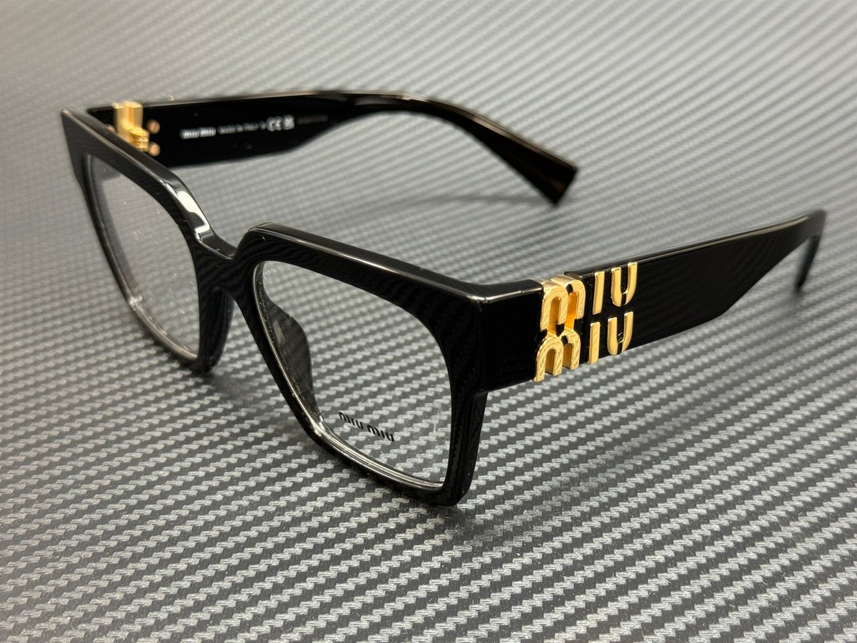 MIU MIU MU 04UV 1AB1O1 Black Women's 52 mm Eyeglasses | eBay