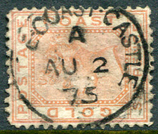 GOLD COAST (22853): CAPE COAST CASTLE cancel on QV stamp 1875