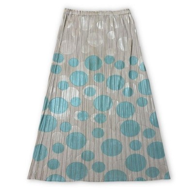 ISSEY MIYAKE PLEATS PLEASE ドット柄プリーツスカート PLEATS PLEASE Issey Miyake Pleated Polka Dot Skirt Blue Long Japan