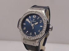 HUBLOT BIG BANG BLUE DIAMONDS 1.37ct STEEL 361.SX.7170.LR.1204 LADIES WATCH 9