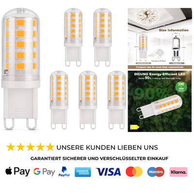 DiCUNO G9 LED Warmweiß 2700K 3W 410 L
