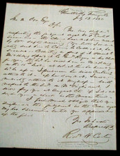 CIVIL WAR  VIRGINIA CAPTAIN RICHARD CARTER  LETTER GLEN VALLEY FAUQUIER VA 1830