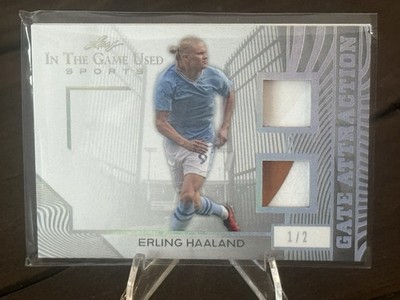 2025 Leaf In The Game Used Erling Haaland Gate Attraction Dual Game Used 1/2