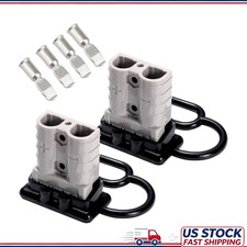 50a Battery Quick Connectdisconnect Terminals 6-12awg 2 Pack Gray 12-36v Jum