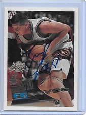 BRYANT REEVES Basketball Card IP auto NBA Vancouver Grizzlies 95-96 Topps rookie. rookie card picture