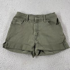 Vintage Levi's 550 Green Womens Shorts Size 8 Mis M 90s 2000s Inseam 2"