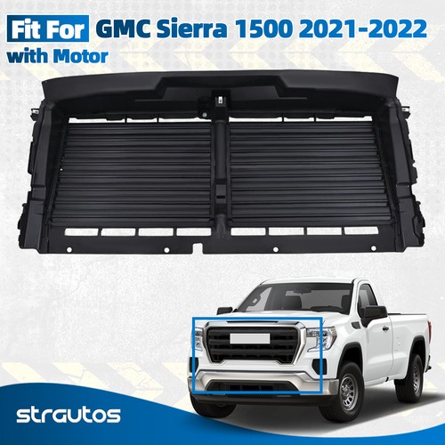 2021-2022 GMC Sierra 1500  Front Upper Radiator Shutter Grille W/ MOTOR 86586452 - Picture 1 of 12