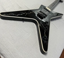 Washburn Dimebag Caibei Lightning Electric Guitar Black Hardware