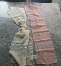 Pair of beautiful matching scarves lightweight with sparkle
