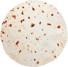 Sivya 60 Inch Lap Blanket Tortilla Blanket, Round Novelty Burrito Throw Blanket