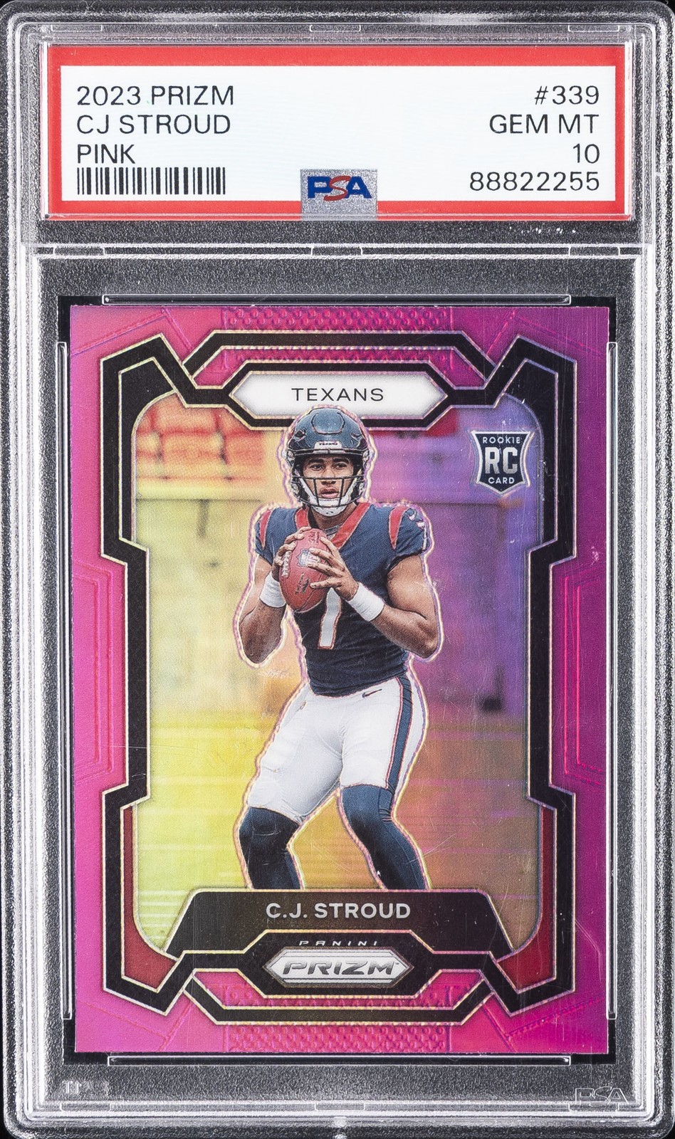 2023 PANINI PRIZM PINK PRIZM #339 CJ STROUD PSA 10