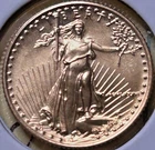 1986 1/10 oz Gold American Eagle $5 Coin in Plastic Capsule BU GC-001