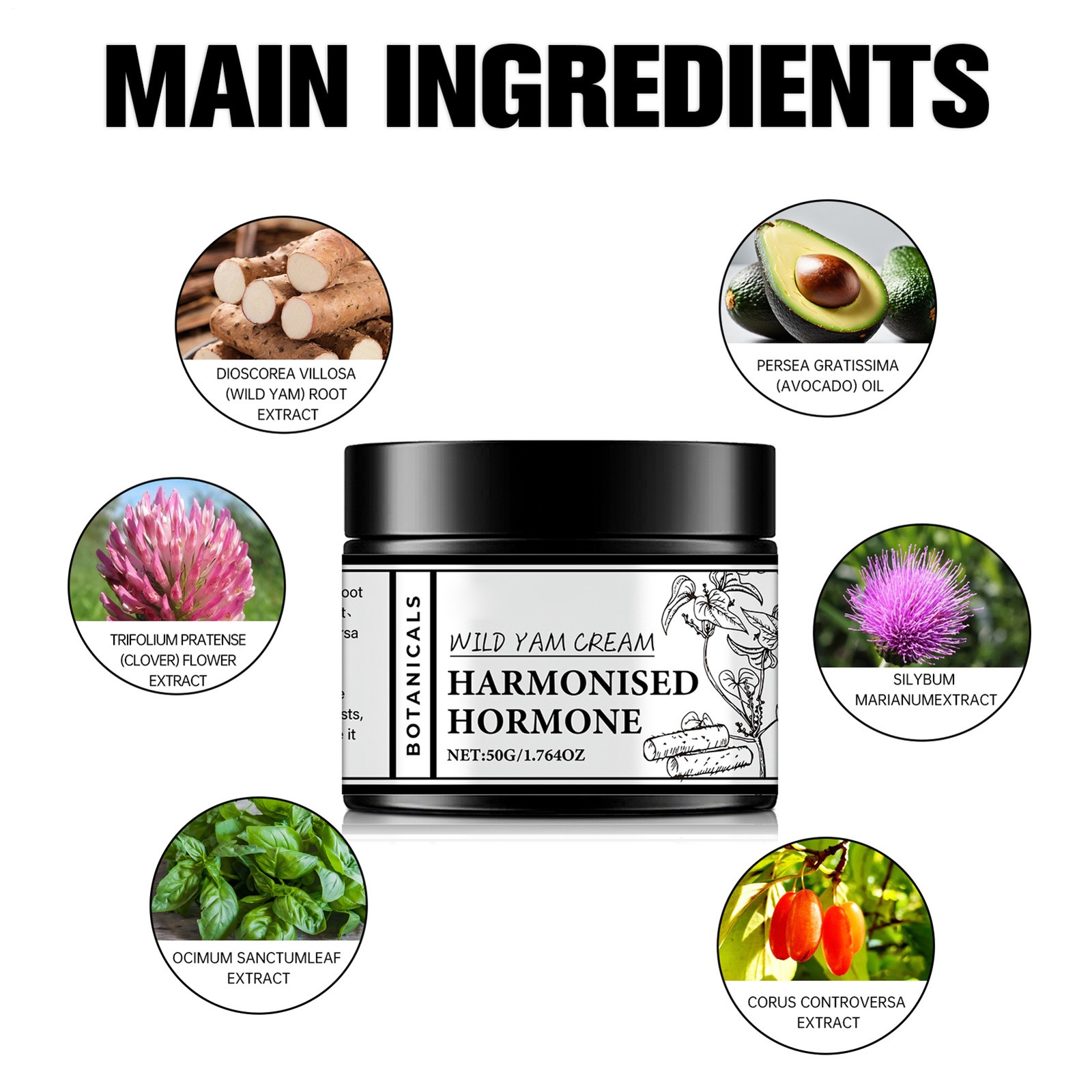 Wild Yam Cream Body Balance Natural Nourishing & Moisturizing Cream 1.76oz/50g  thumbnail 5