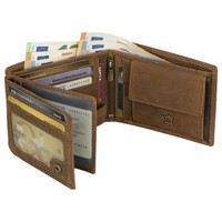 Leder GeldböRse Herren Portemonnaie Rfid Querformat Geldbeutel Hunterleder