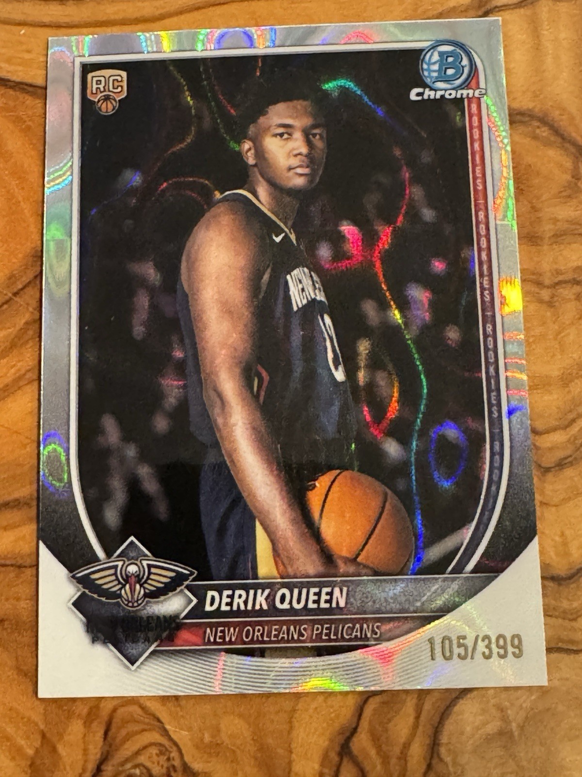 2025-26 Bowman Chrome Derik Queen RC #BCV-13 Lava Refractor #'d/399!! 🔥📈🔥