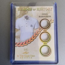 Leaf In The Game Used Sports 2025 #HH-33 Gene Sarazen Heroes of History 1/1 Golf