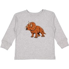 Inktastic Triceratops Roaring Toddler Long Sleeve T-Shirt Dinosaurs Dinousaur