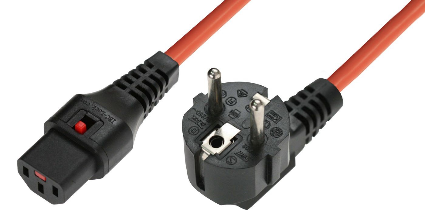 MicroConnect EL248S IEC LOCK C13 to R/A SCHUKO