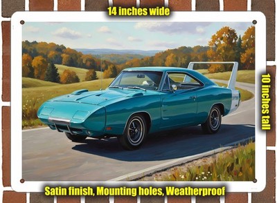 Metal Sign - 1969 Dodge Daytona 1 Oil Painting - 14x10