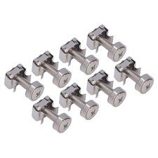 50 Sets Cage M5 Nut M5x20 Screw Kit Nickel Plated Iron Metric Square Hole Ra FIS