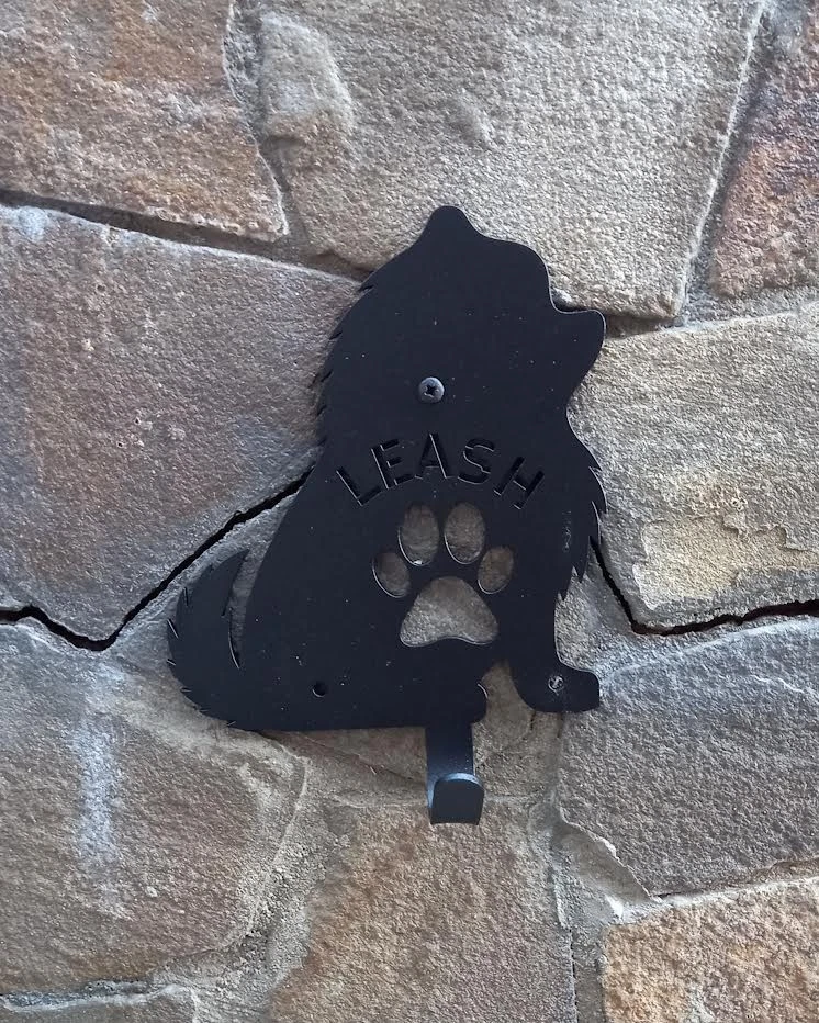 Gancho para cachorro maravilhoso e criativo. , gancho de coleira feito à mão, gancho preto para cachorro. - Imagem 2 de 4