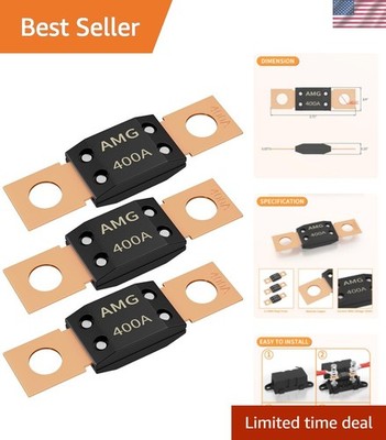 400A MEGA Fuse, High Current Bolt Mount Automotive 400 Amp MEGA/AMG Fuse for ...