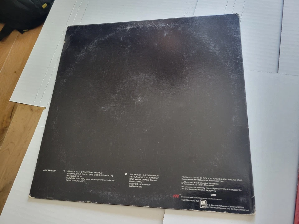 THE POLICE - Ghost in the Machine 1981 POP ROCK NEW WAVE Sting + Inner sleeve LP - Image 3 of 4