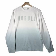 NOBULL Blue Ombre Crewneck Fleece Pullover Athletic Gym Women s Size L