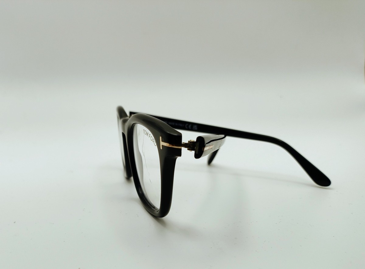 未使用級✨TOM FORD トムフォード TF5870-F-B 001 ECO TOM FORD TF5870-B 001 ECO (Shiny Black) Men's Eyeglasses 50-21-145