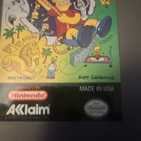 Acclaim Los Simpson: Bart vs. el Mundo Nintendo Entertainment System Juego NES