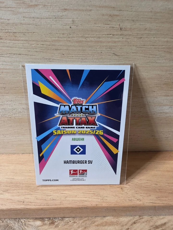 MIRO MUHEIM - HAMBURGER SV - Match Attax 25/26  - signiert (TC031) - Bild 2 von 2