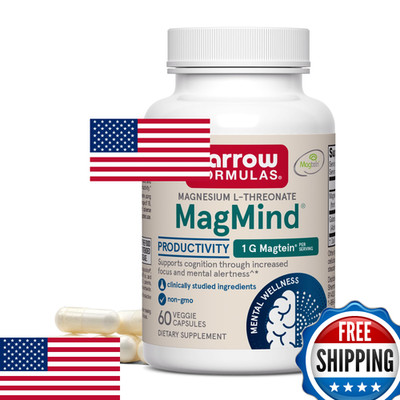 Jarrow Formulas MagMind Magnesium L-Threonate Brain Health Memory Focus 60 Caps