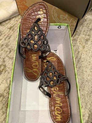 Sam Edelman Garina Black Thong Sandals in size 7.5.  Great condition!