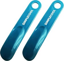 SIMPLECOOL Plastic Shoe Horn, Portable Travel Horns. Durable Blue/7.5