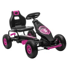 Children  s Riding Toys Pedal Go Kart Adjustable Seat Pink Toy Car with Rubber